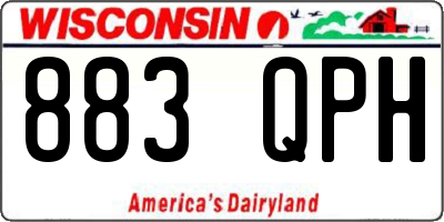 WI license plate 883QPH