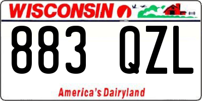 WI license plate 883QZL
