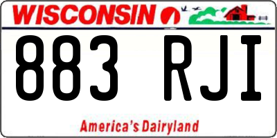 WI license plate 883RJI