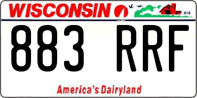 WI license plate 883RRF