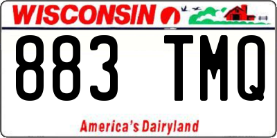 WI license plate 883TMQ