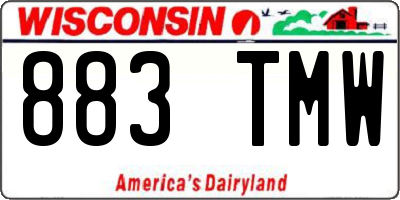 WI license plate 883TMW