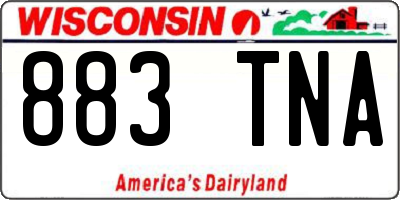 WI license plate 883TNA