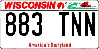 WI license plate 883TNN