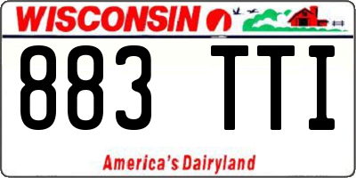 WI license plate 883TTI