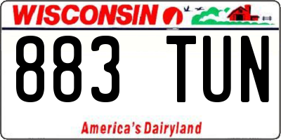 WI license plate 883TUN