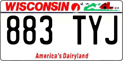 WI license plate 883TYJ