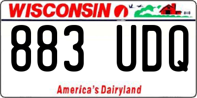 WI license plate 883UDQ