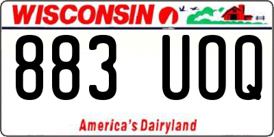 WI license plate 883UOQ
