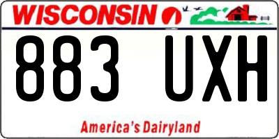 WI license plate 883UXH