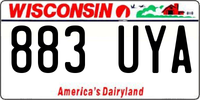 WI license plate 883UYA