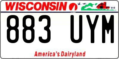 WI license plate 883UYM