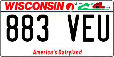 WI license plate 883VEU