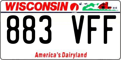 WI license plate 883VFF