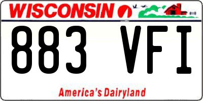 WI license plate 883VFI
