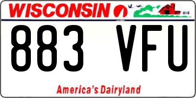 WI license plate 883VFU