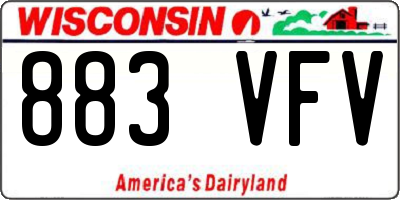 WI license plate 883VFV