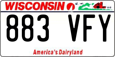 WI license plate 883VFY