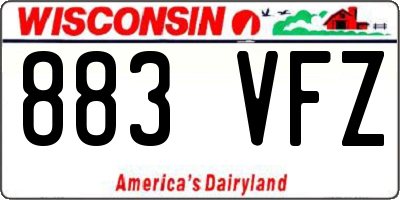 WI license plate 883VFZ