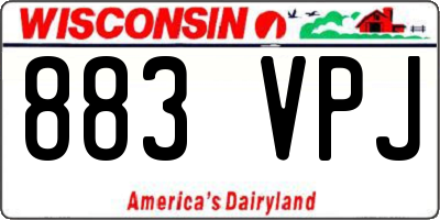 WI license plate 883VPJ