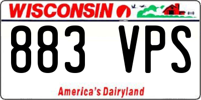 WI license plate 883VPS