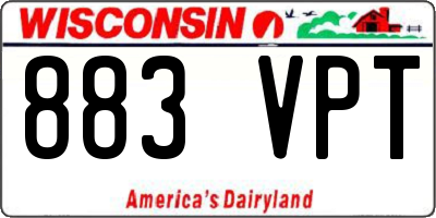 WI license plate 883VPT