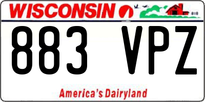 WI license plate 883VPZ