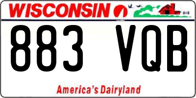 WI license plate 883VQB