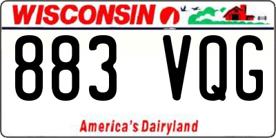 WI license plate 883VQG