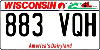 WI license plate 883VQH