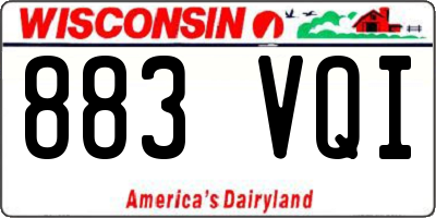 WI license plate 883VQI