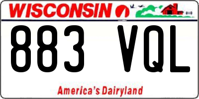 WI license plate 883VQL