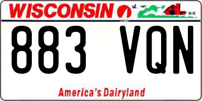 WI license plate 883VQN