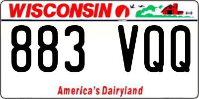 WI license plate 883VQQ