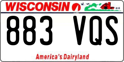 WI license plate 883VQS