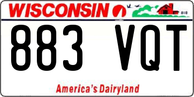 WI license plate 883VQT