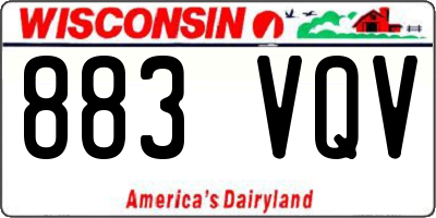 WI license plate 883VQV