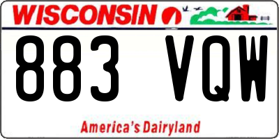 WI license plate 883VQW
