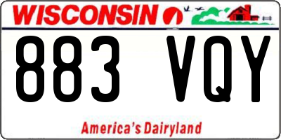 WI license plate 883VQY
