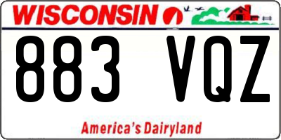 WI license plate 883VQZ