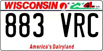 WI license plate 883VRC
