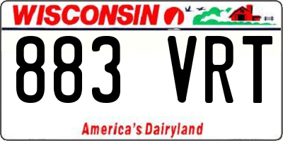 WI license plate 883VRT