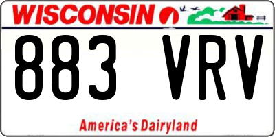 WI license plate 883VRV