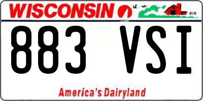 WI license plate 883VSI