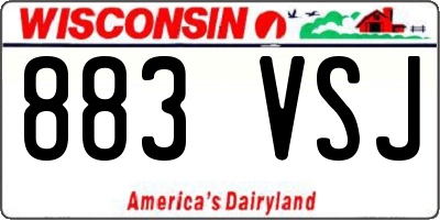 WI license plate 883VSJ
