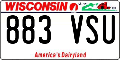 WI license plate 883VSU