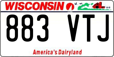 WI license plate 883VTJ