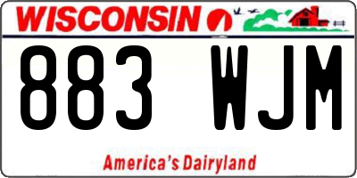 WI license plate 883WJM
