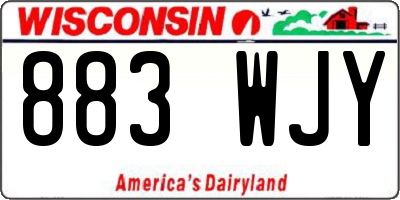 WI license plate 883WJY