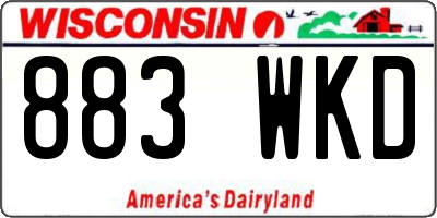 WI license plate 883WKD